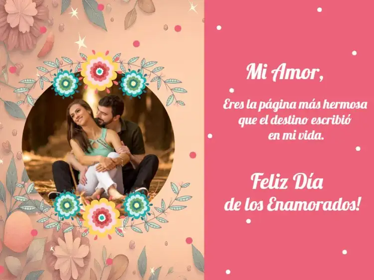 Invitación Tarjeta Día De Los Enamorados Con Foto Flor – tema Fechas Conmemorativas floral, romántico, colorido, delicado, moderno