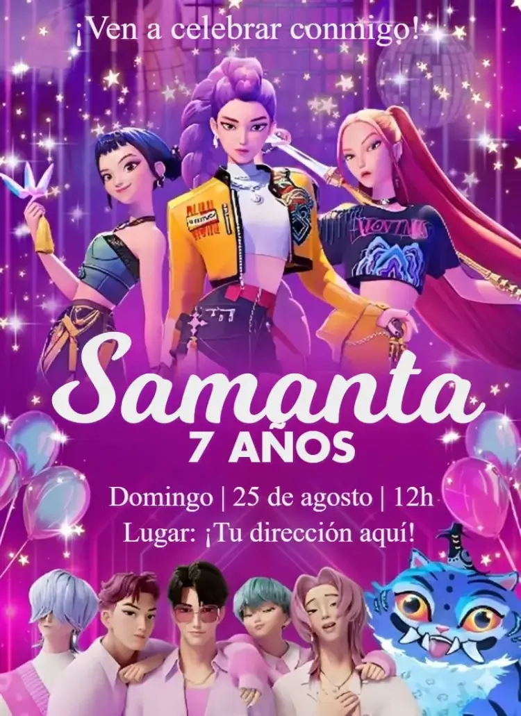 Invitación Guerreras del Kpop