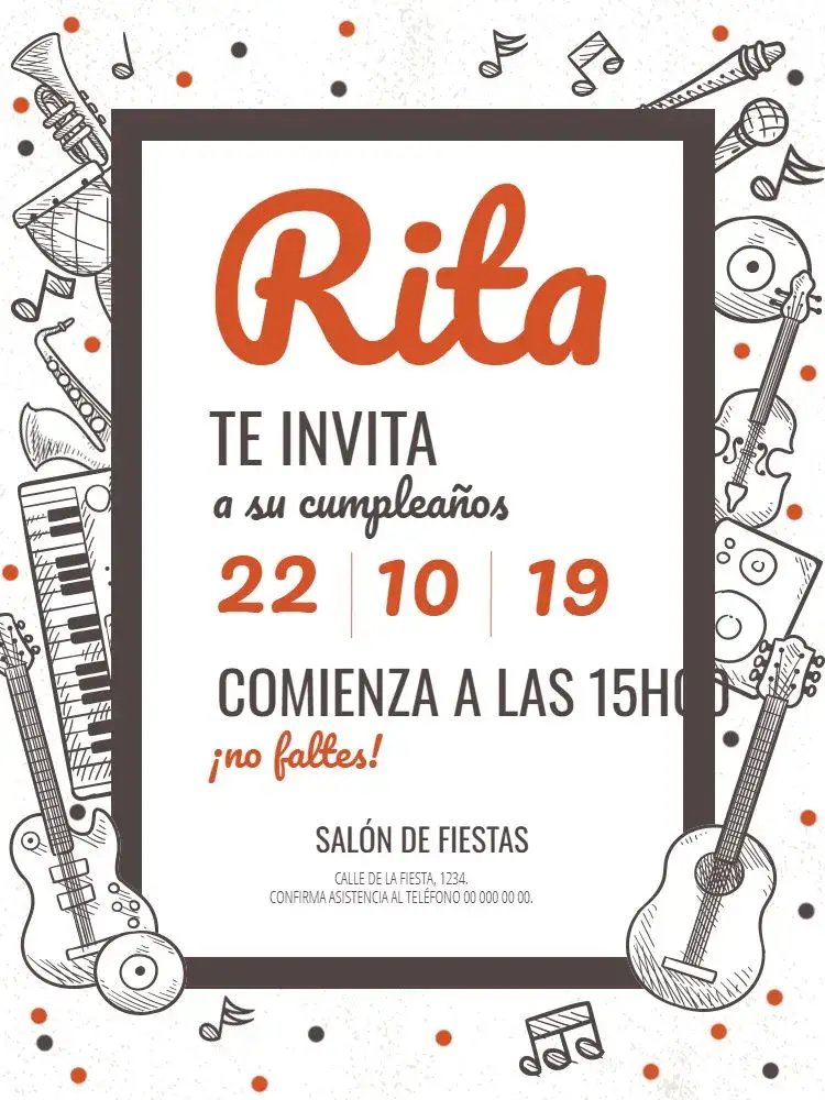 Invitación Instrumentos Musicales Whatsapp