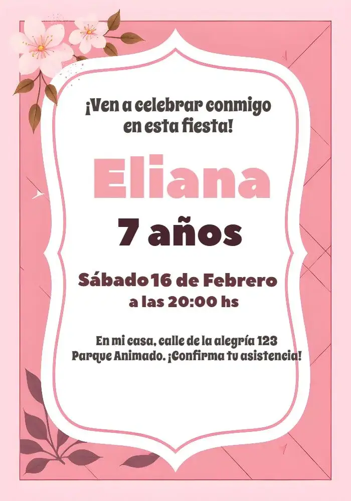 Invitación Demon Slayer Nezuko Editar – tema Más buscados anime, colores vibrantes, estilo kawaii, elementos gráficos de fantasía, moderno, divertido