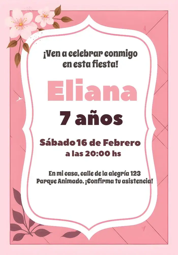 Invitación Demon Slayer Nezuko Editar