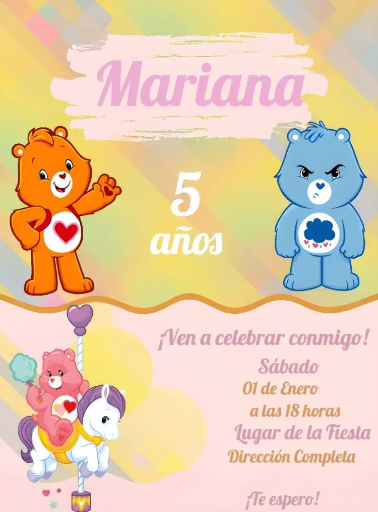 Invitación Os Ositos Cariñosos Oso