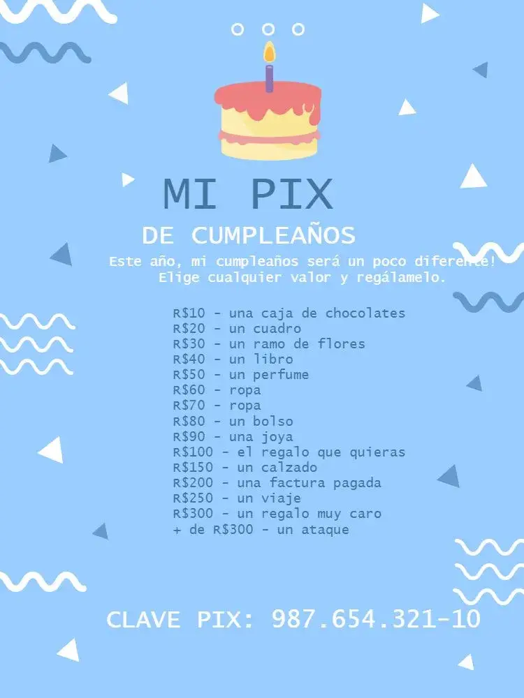 Invitación Digital Hazme un Pix Azul Mimo