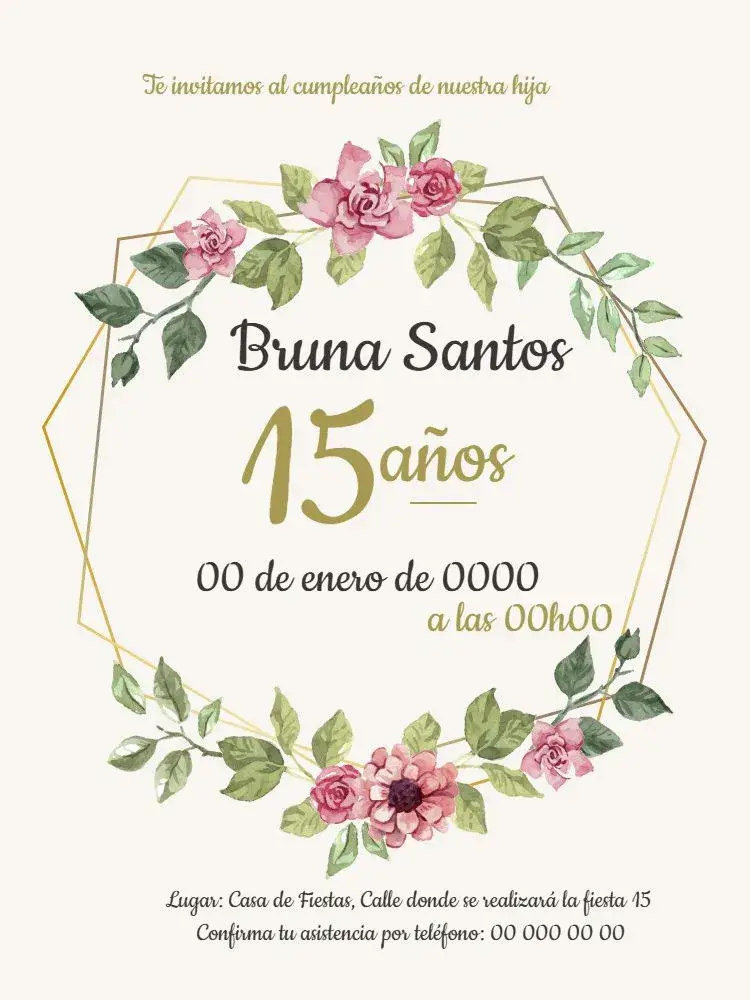 Invitación 15 Años Digital