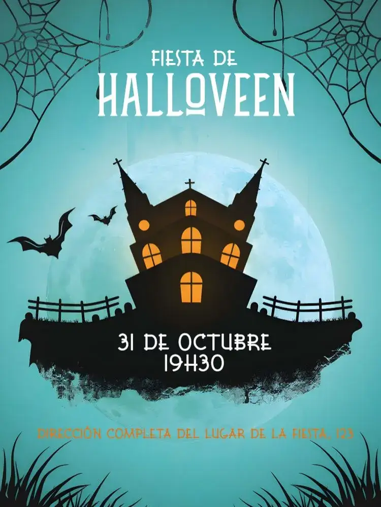 Invitación Fiesta de Halloween – tema Fechas Conmemorativas negro, brujas, castillo, embrujado, temática de Halloween, misterio