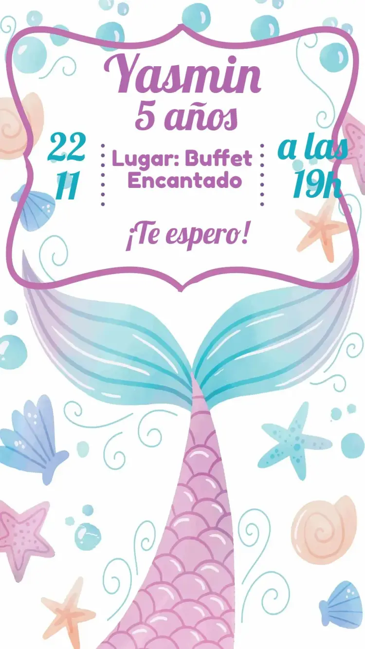 Invitación Sirena