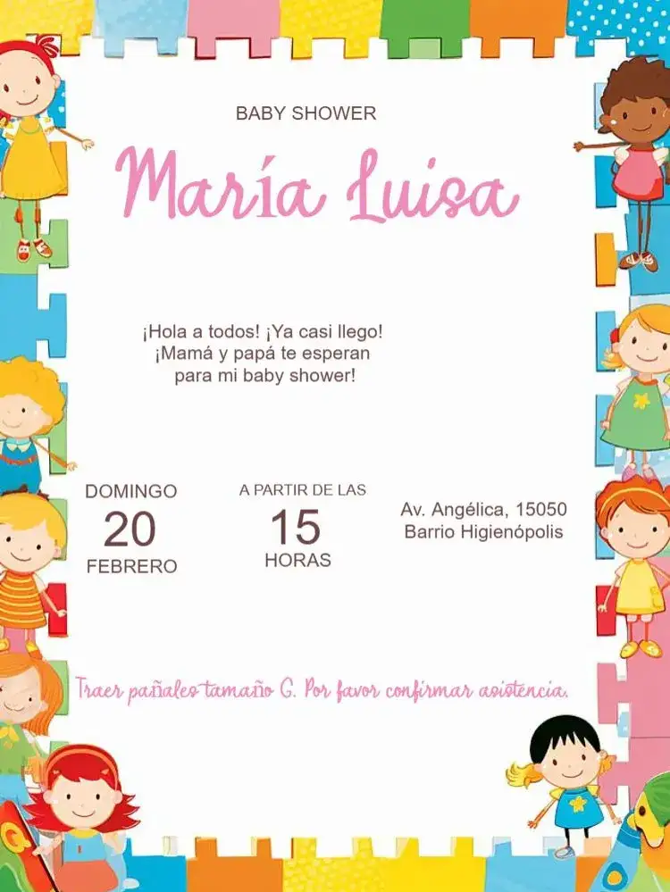 Baby Shower Para Editar Infantil