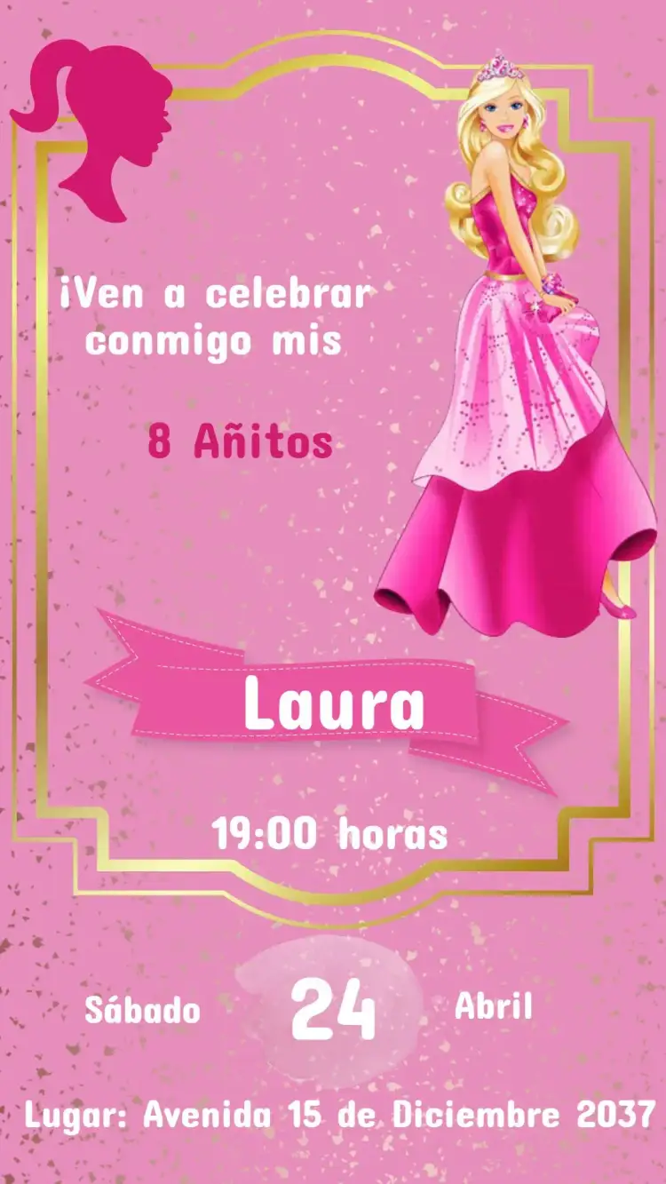 Invitación Invitación Infantil Barbie Fashion Girl - Fiesta Rosa – tema Cumpleaños Infantil rosa, moderno, fashion, infantil, divertido