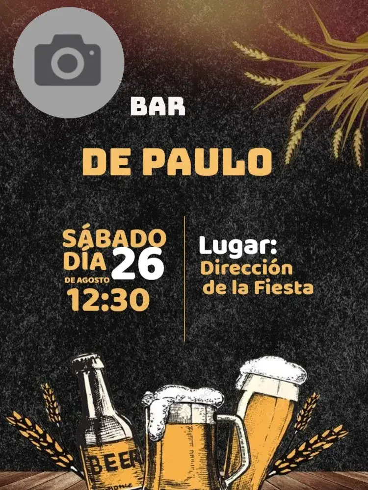 Invitación Bar Para Editar Cerveza – tema Cumpleaños Infantil morado, divertido, festivo, moderno, colorido