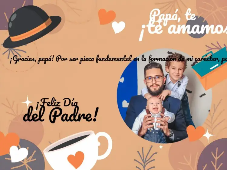 Invitación Tarjeta Del Día Del Padre Con Foto Gris