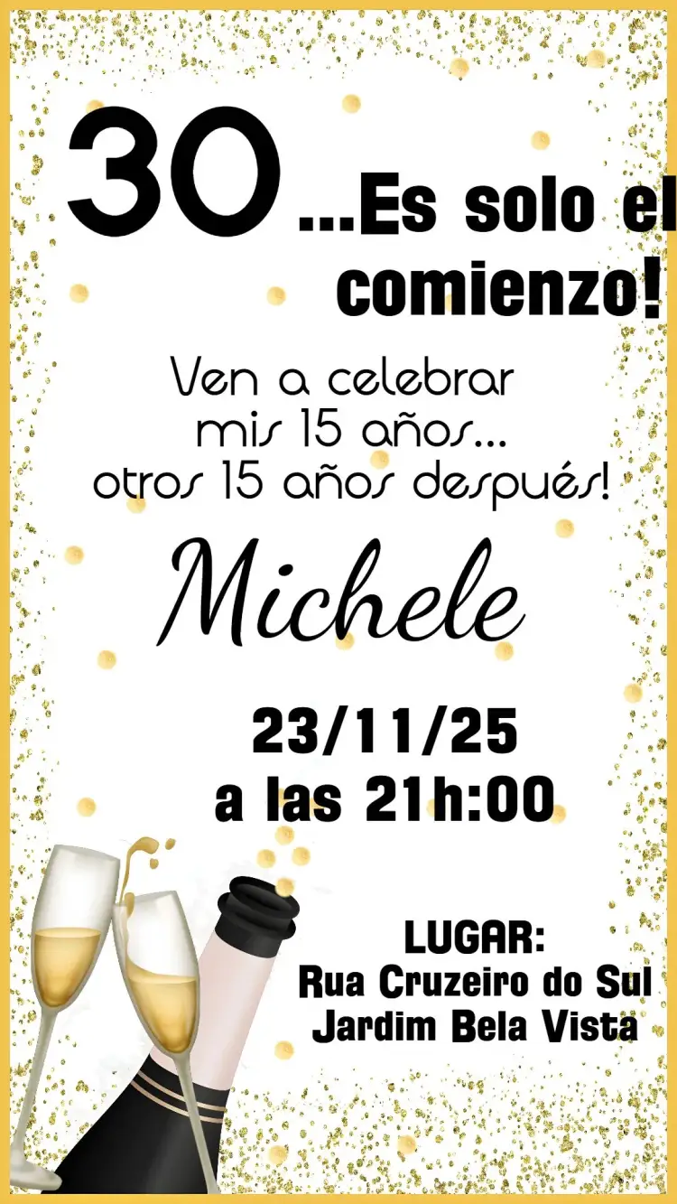 Invitación Cumpleaños Adulto