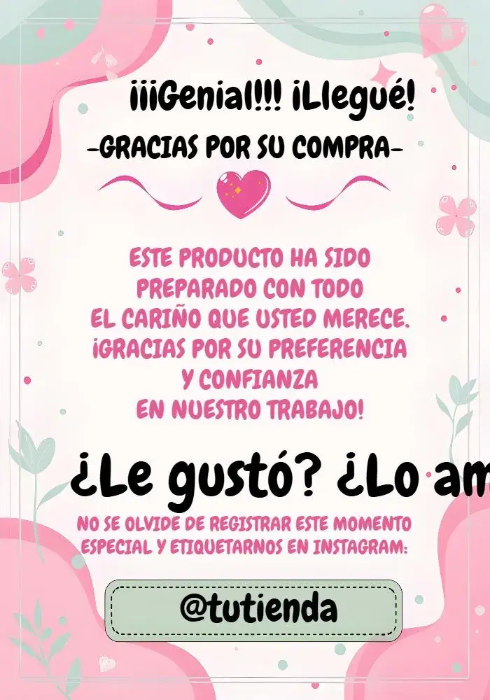 Invitación Tarjeta De Agradecimiento Para Cliente Tienda