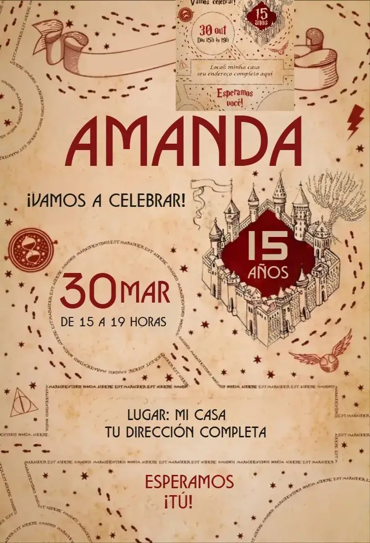 Invitación Harry Potter 1