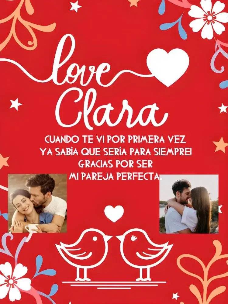 Tarjeta Para Día De Los Enamorados Con Foto De Noviazgo