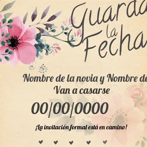 Invitación Save The Date Corazón