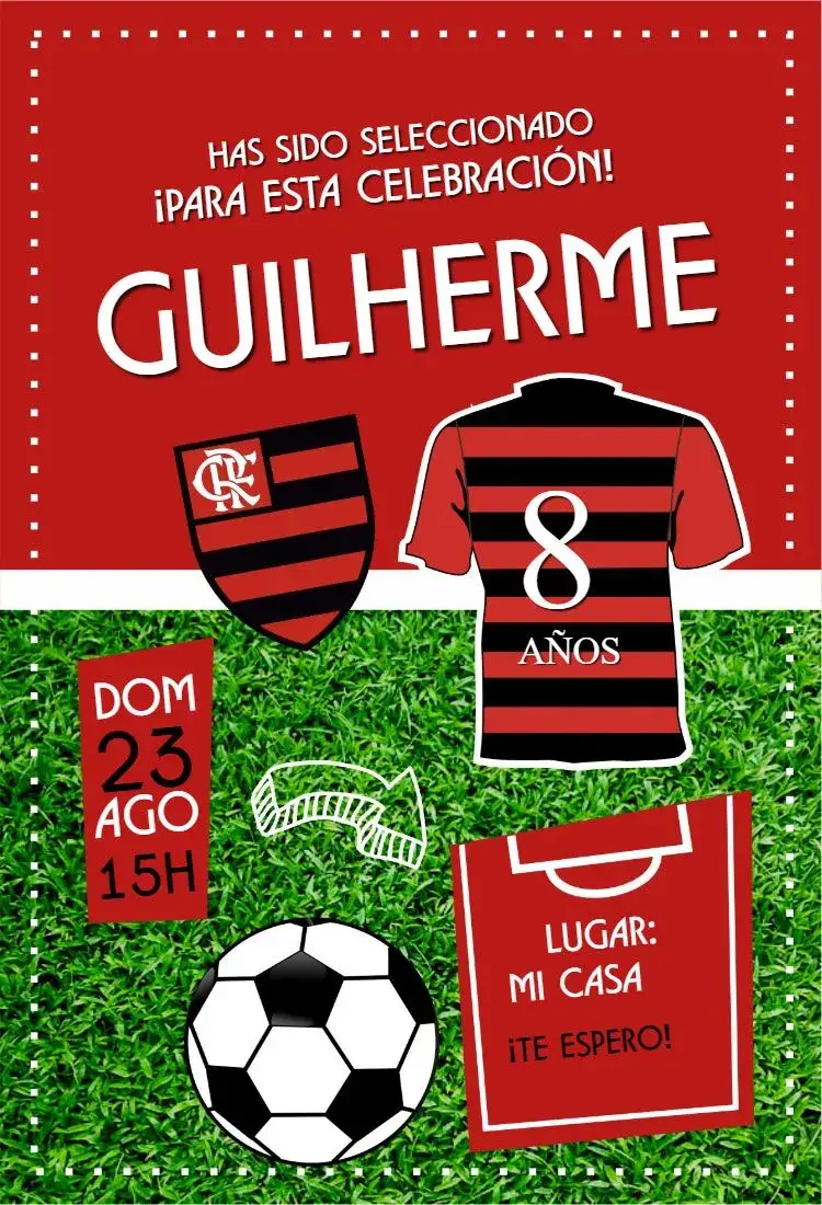 Invitación Camiseta Flamengo