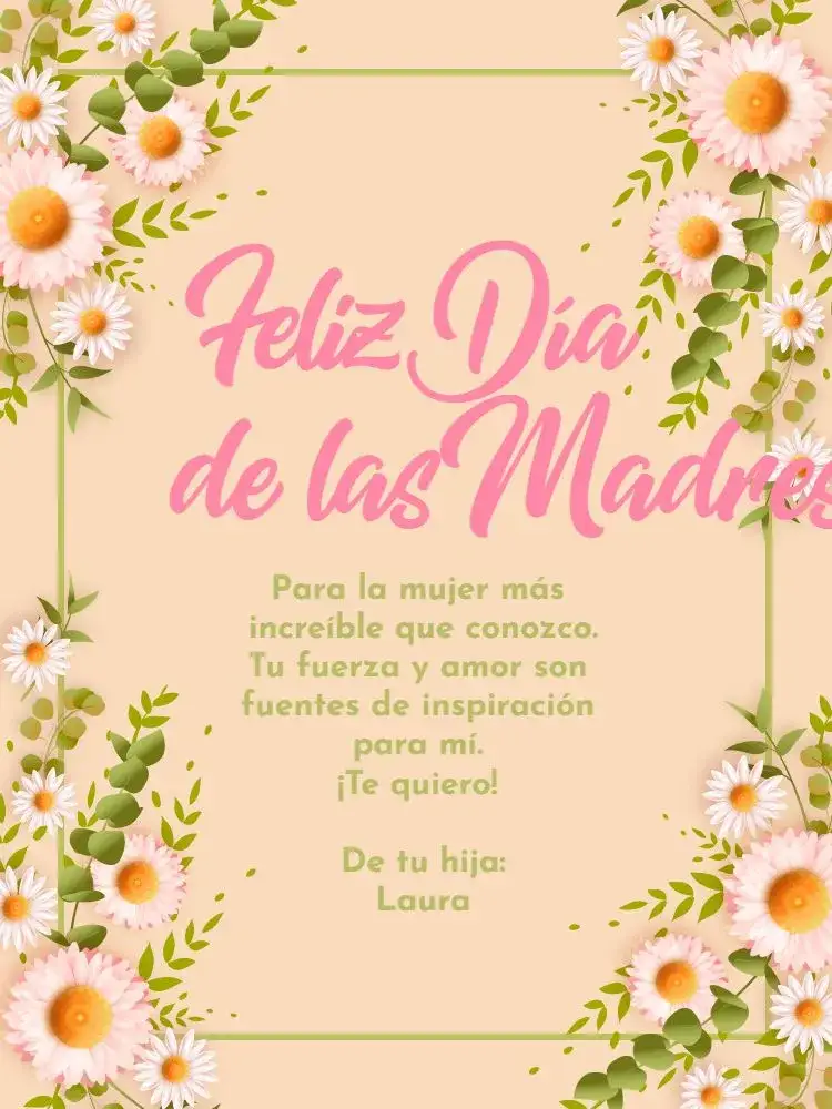 Invitación Tarjeta Día de la Madre Floral Celebración – tema Tarjeta floral, delicado, beige, elegante, moderno, suave
