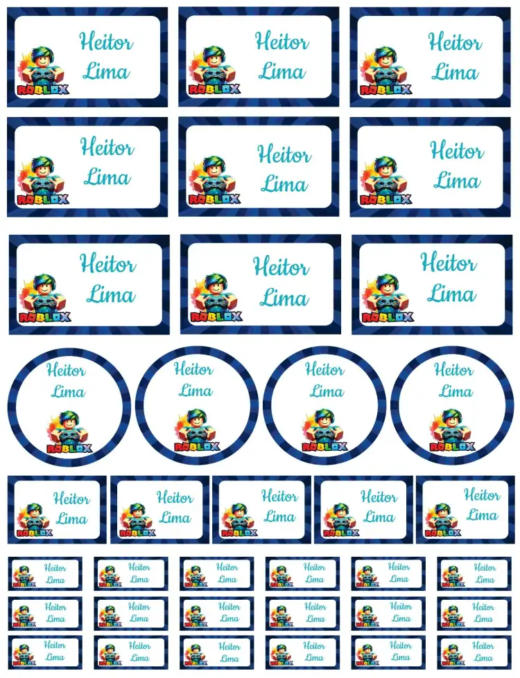 Invitación Roblox – tema Tarjeta colorido, divertido, moderno, juegos, infantil