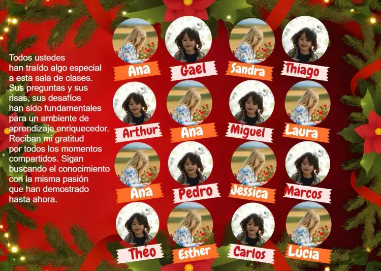 Invitación Tarjeta De Despedida Alumnos Con Fotos Rojo – tema Fechas Conmemorativas rojo vibrante, diseño acogedor, elementos gráficos divertidos, estilo moderno, fotografía personal, toque emocional