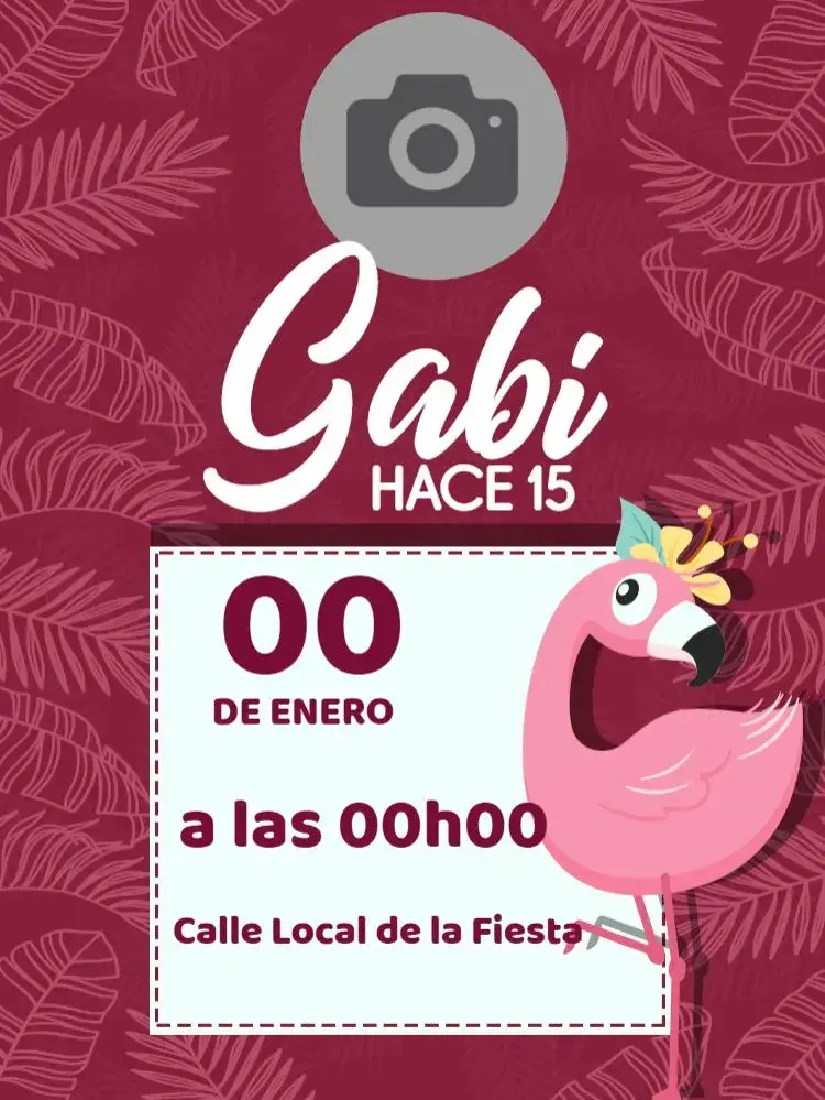 Invitación Flamingo Tropical