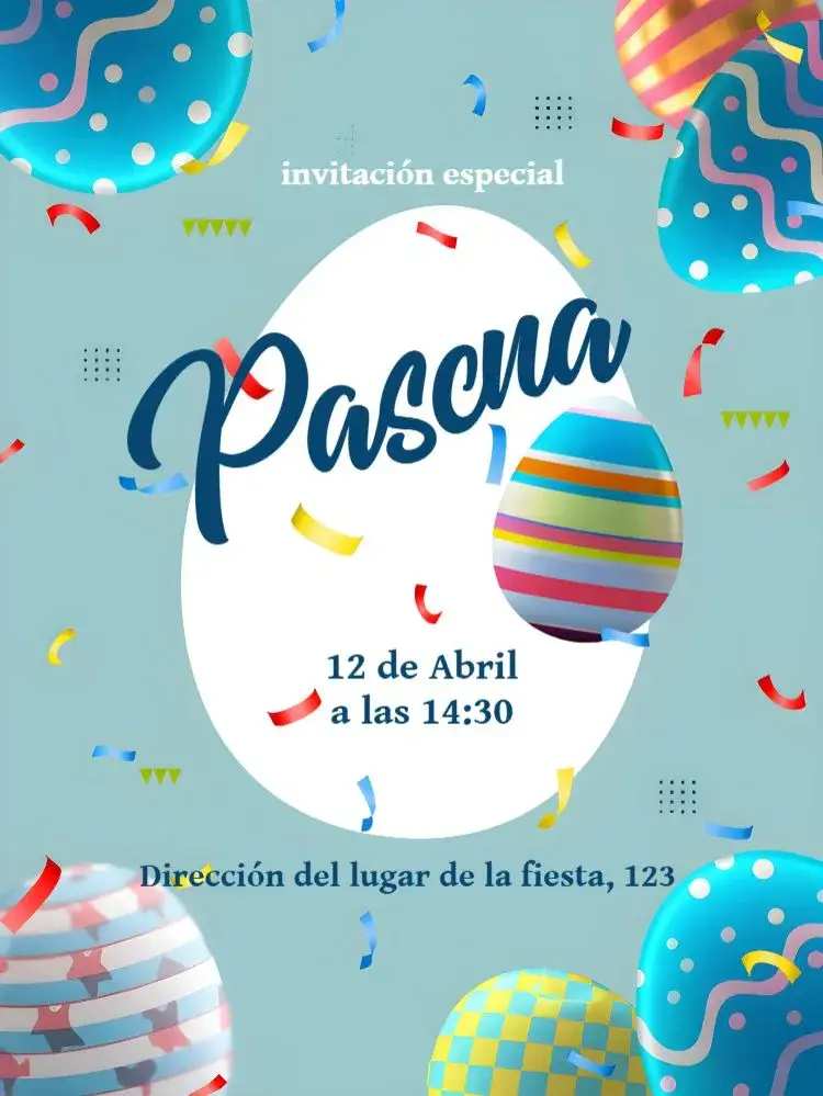 Invitación Pascua Conejo