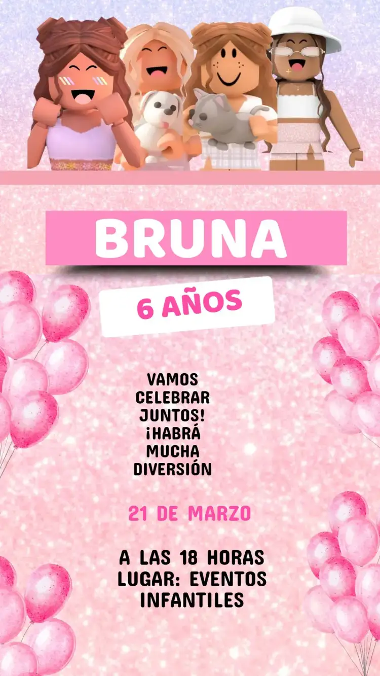 Invitación Invitación Cumpleaños Roblox – tema Cumpleaños Infantil colorido, divertido, juegos, moderno, fantasía