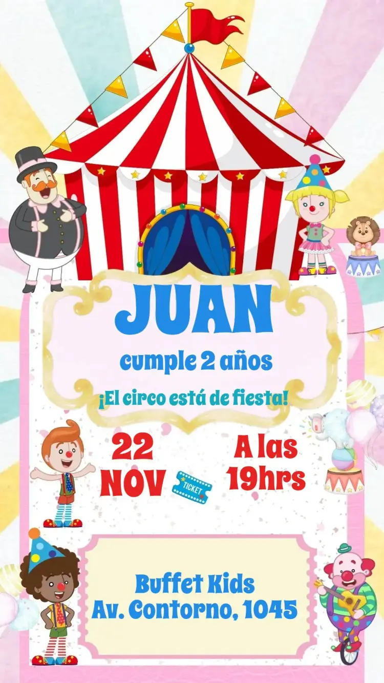 Invitación Circo del Mundo Bita