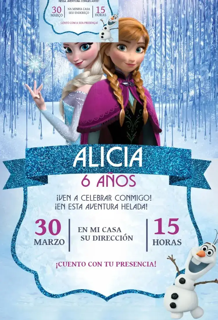 Invitación Frozen 5