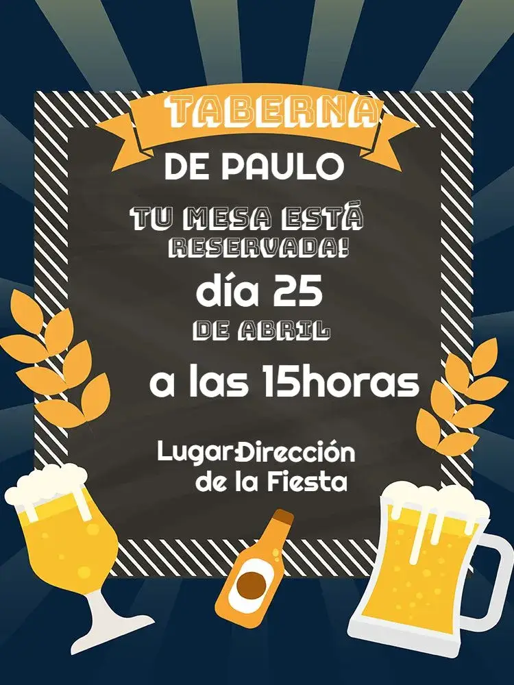 Invitación Bar de Cerveza