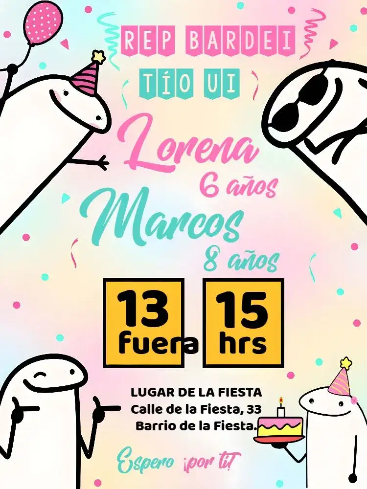 Doble Flork Niño Y Niña Bento