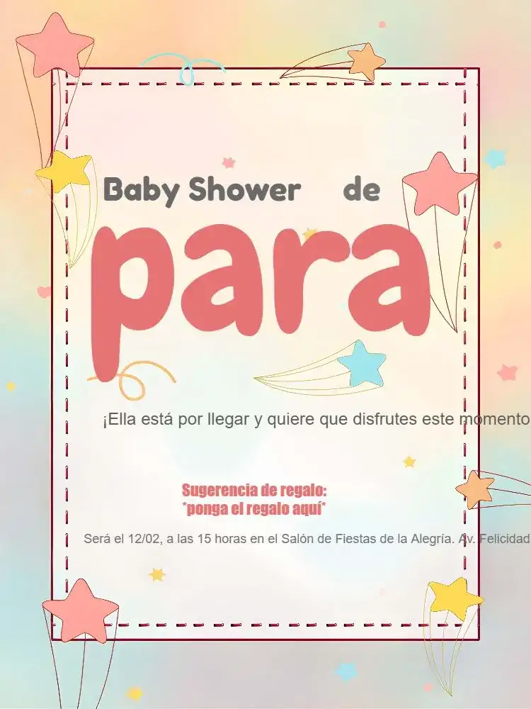 Baby Shower Estrellitas Rosa - Niña Infantil