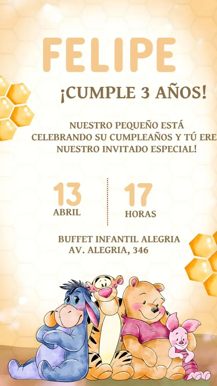 Oso Pooh Acuarela Infantil