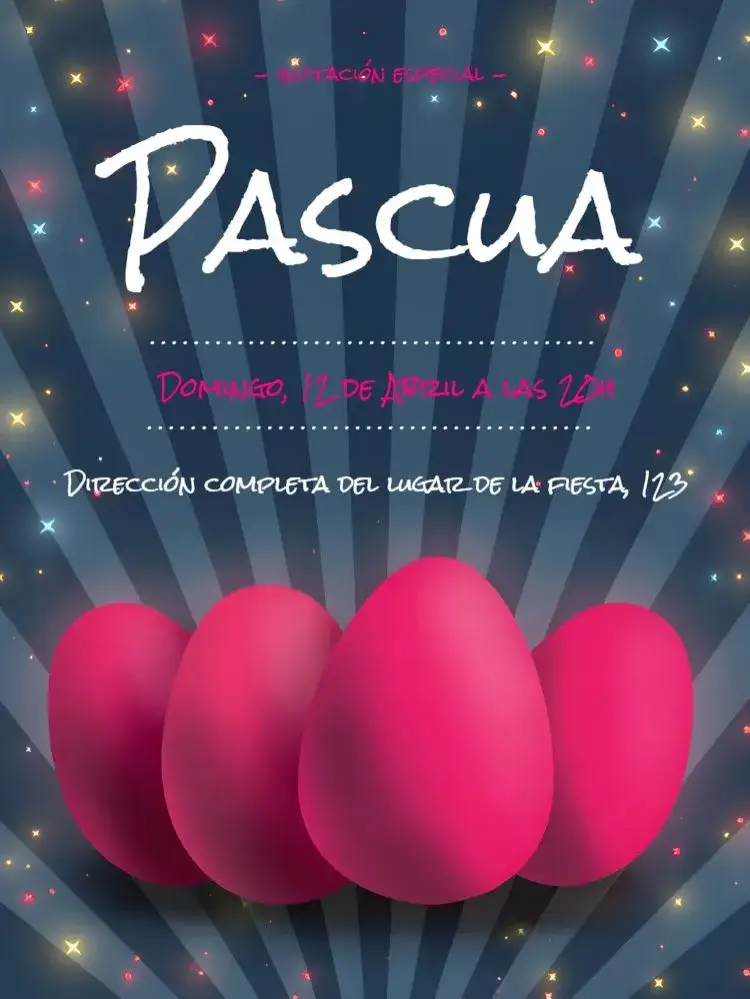 Invitación Pascua Blanca – tema Fechas Conmemorativas blanco y marrón, minimalista, lúdico, colorido, divertido