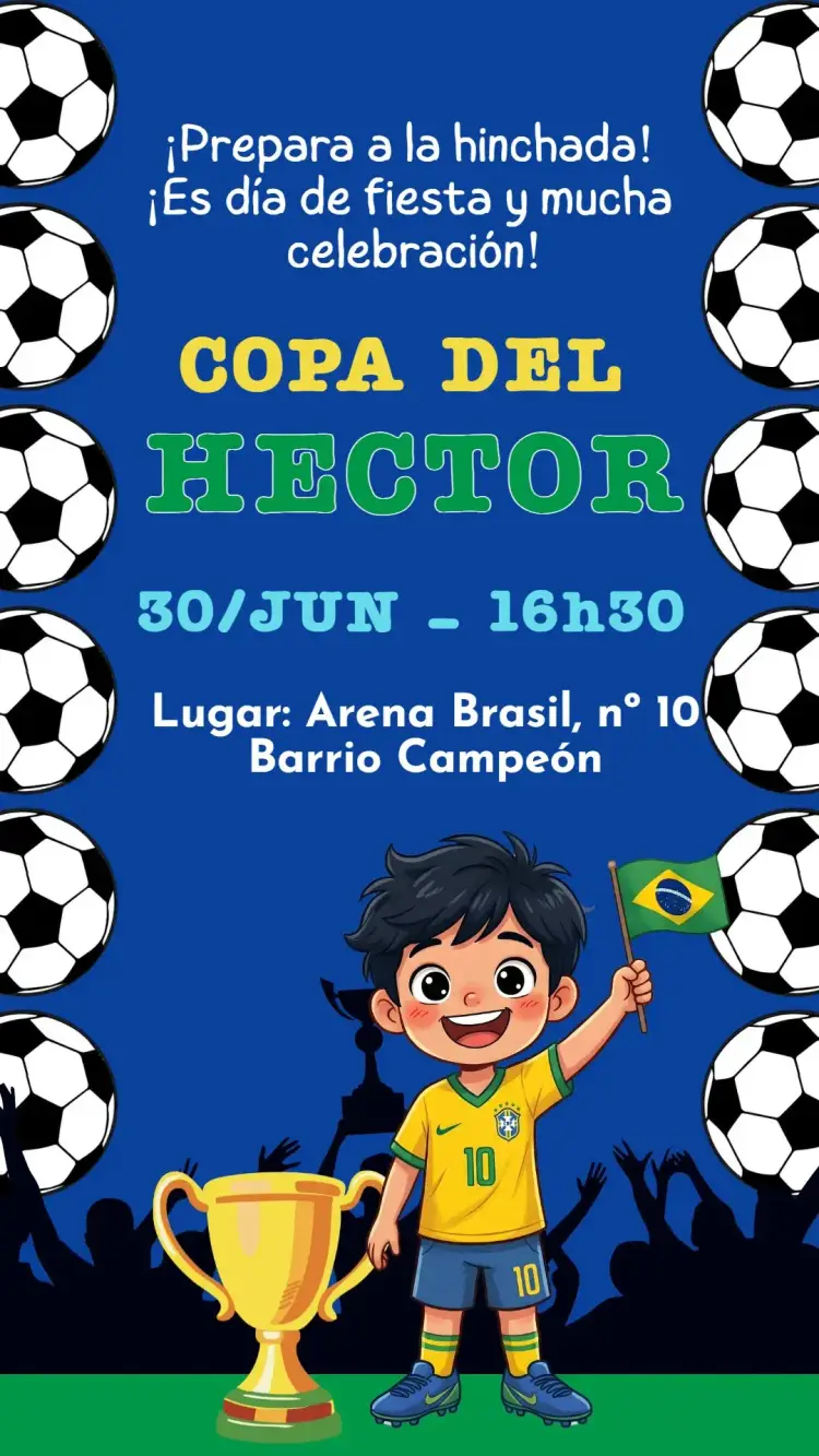 Invitación digital Copa del Mundo Fútbol Brasil