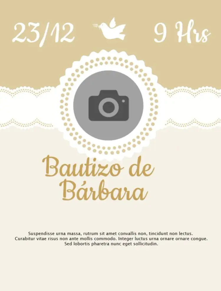 Invitación Batismo Bautismo