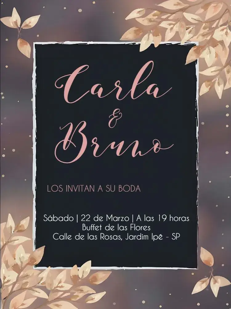 Invitación Boda Floral Clásica