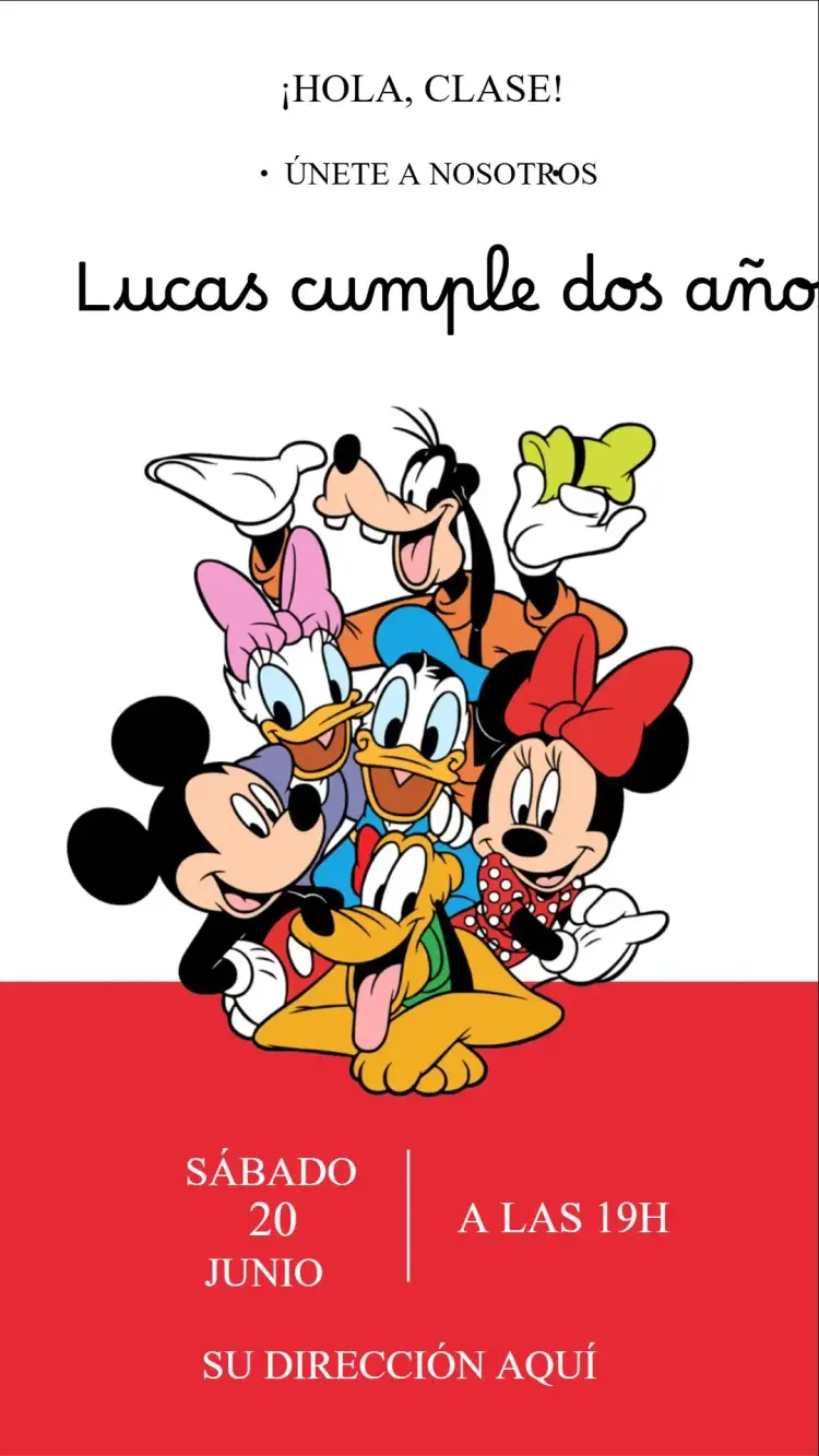 Invitación Mickey