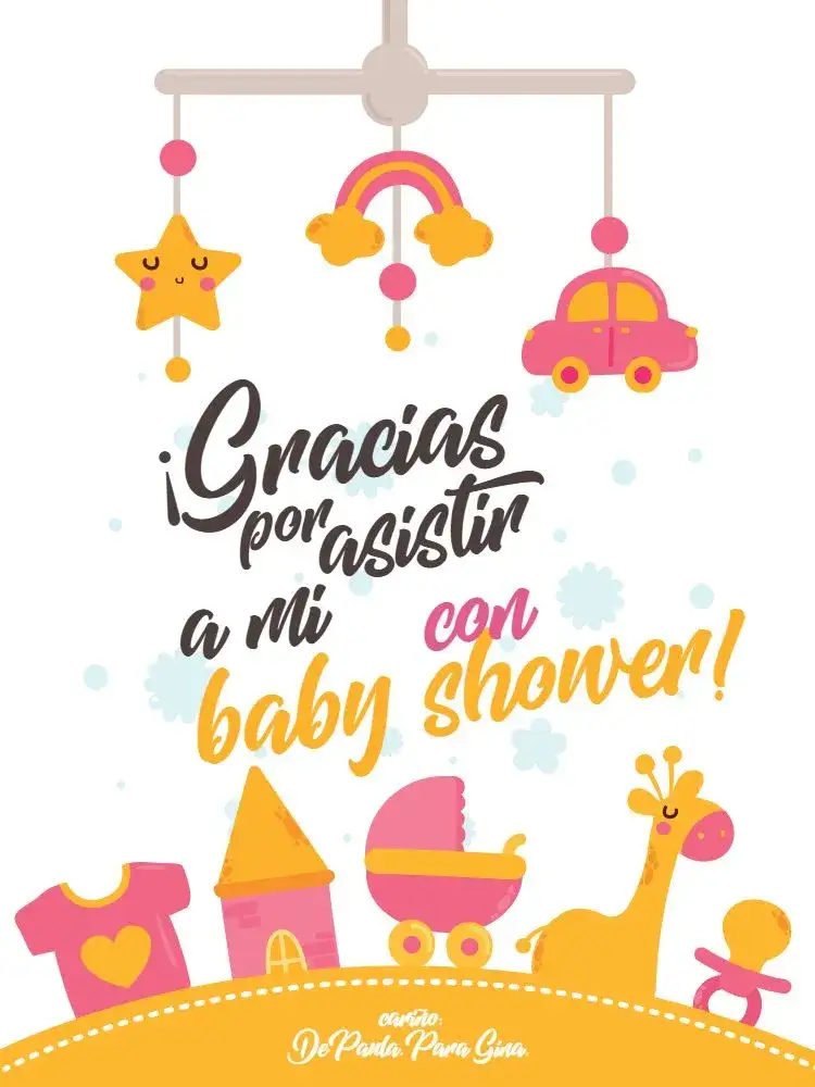 Invitación Tarjeta De Agradecimiento Baby Shower Claro – tema Tarjeta claro, amarillo, lúdico, infantil, animales, juguetes