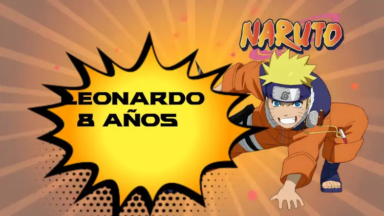 Invitación Panel De TV Naruto Negro – tema Cumpleaños Infantil moderno, colorido, temático, anime, divertido, dinámico