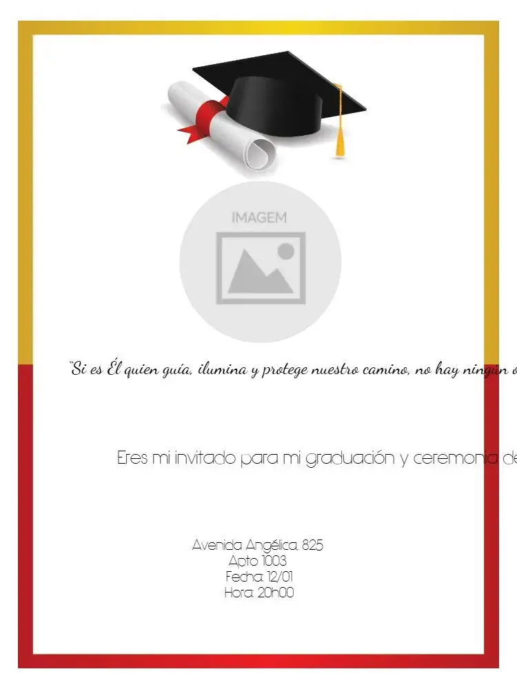 Invitación Graduación Rojo