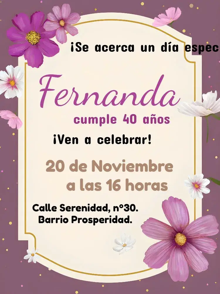 Invitación Floral 50