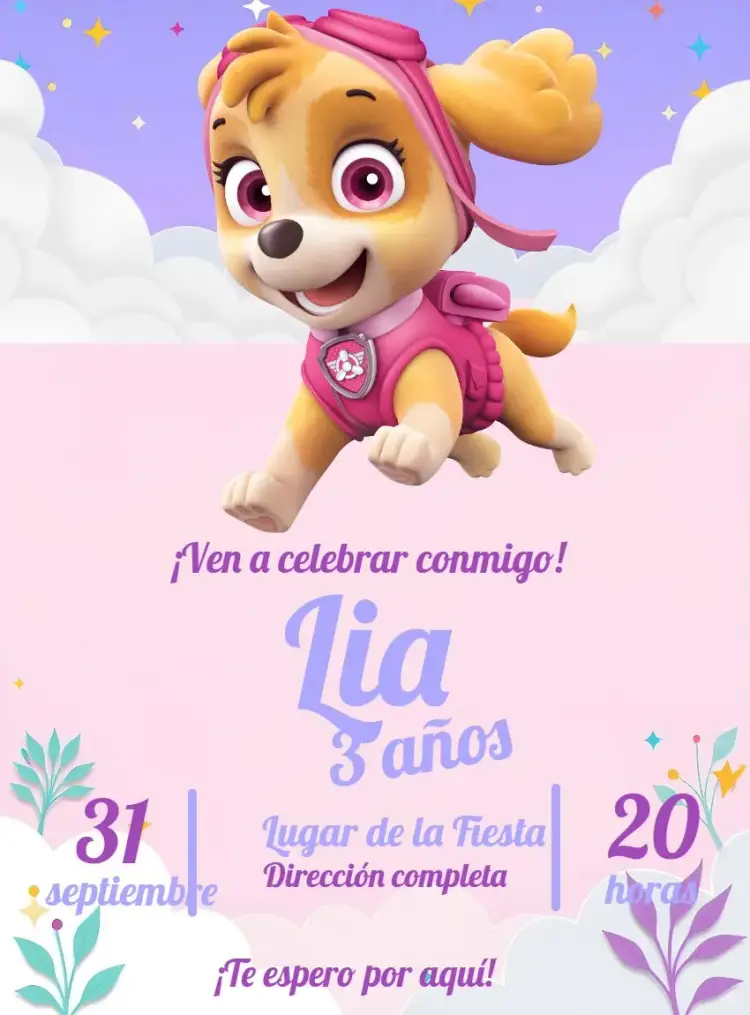 Invitación Patrulla Canina Verde