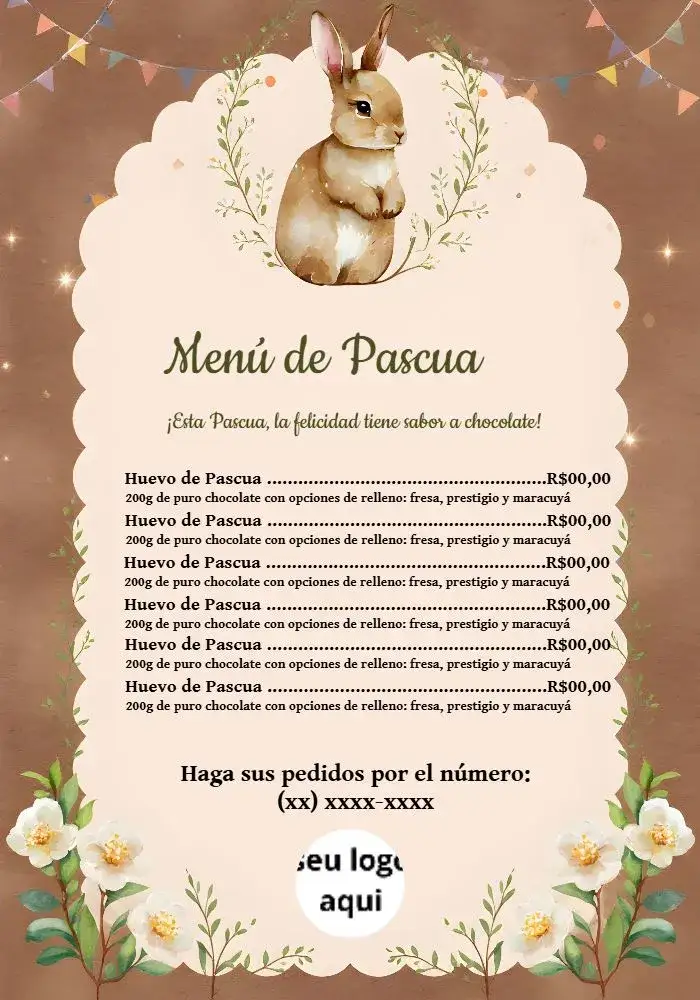 Invitación Menú Huevos De Pascua Conejo – tema Fechas Conmemorativas acuarela, rosa y verde, conejos, huevos de colores, elementos lúdicos