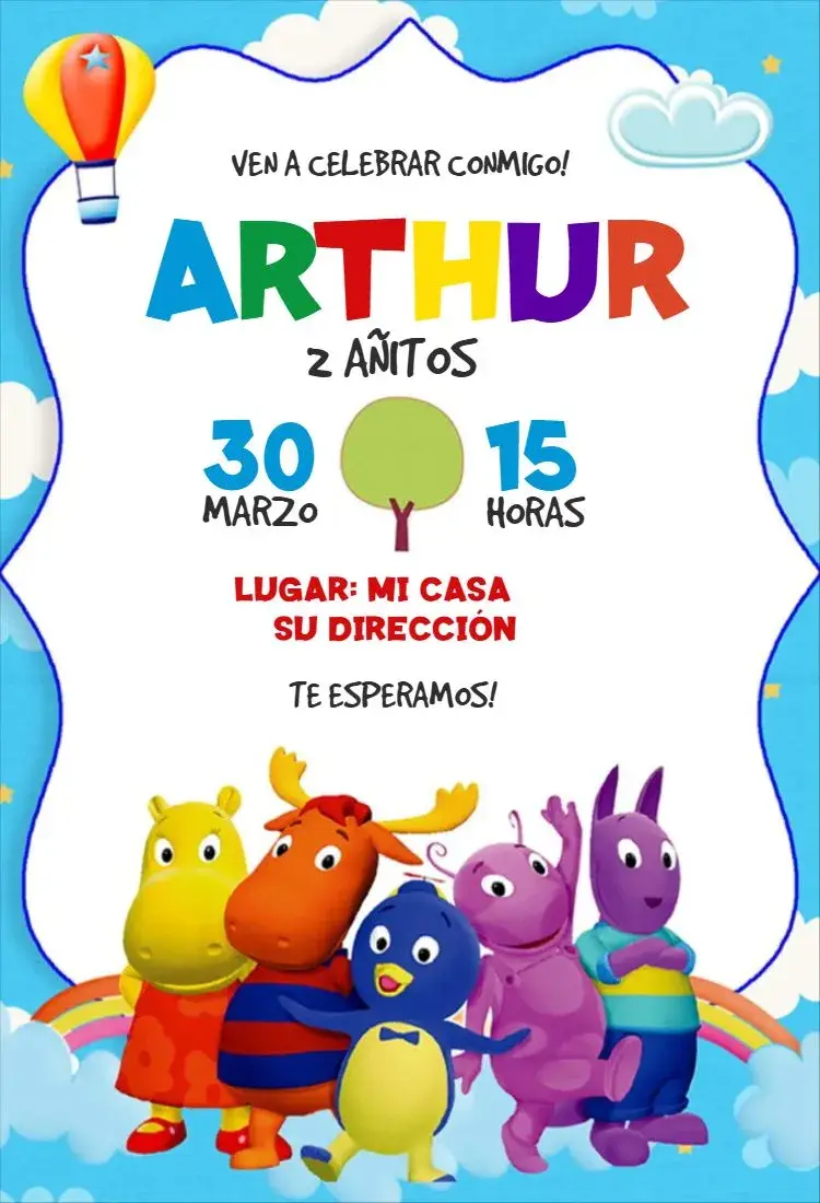 Invitación Backyardigans