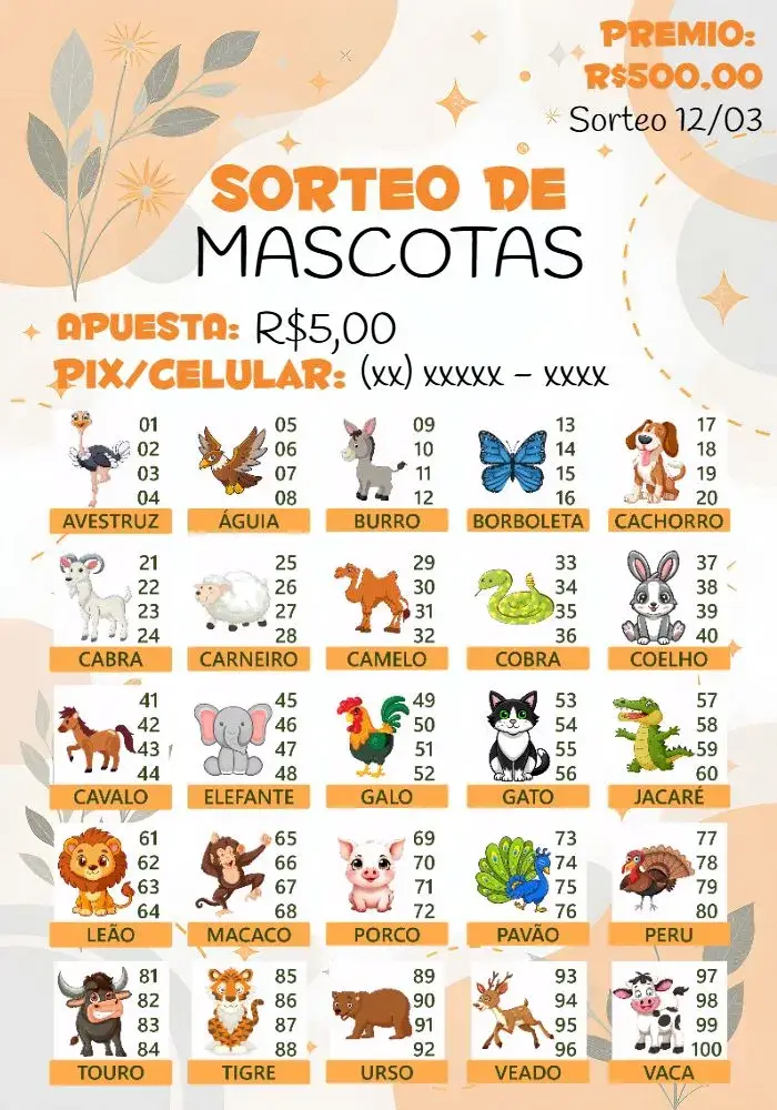 Invitación Rifa De Bicho Premiações Juego editable y personalizable