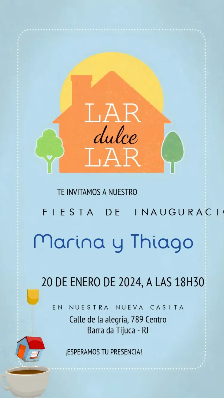 Invitación Té De Casa Nueva Naranja – tema Despedida de Soltera naranja vibrante, estilo moderno, elementos gráficos del sol, diseño alegre, minimalista, colores cálidos