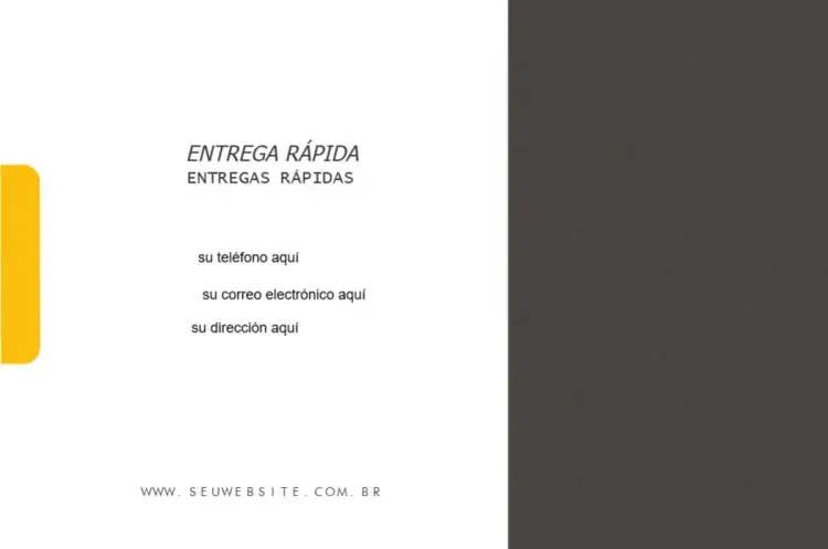 Invitación Tarjeta De Visita Reverso Agilidad Repartidor – tema Tarjeta moderno, minimalista, amarillo, negro, blanco, dinámico
