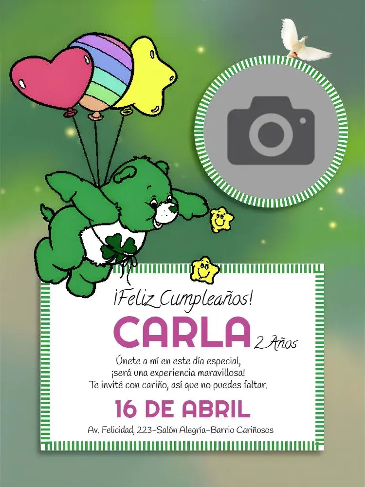 Invitación Os Ositos Cariñosos Con Foto Online