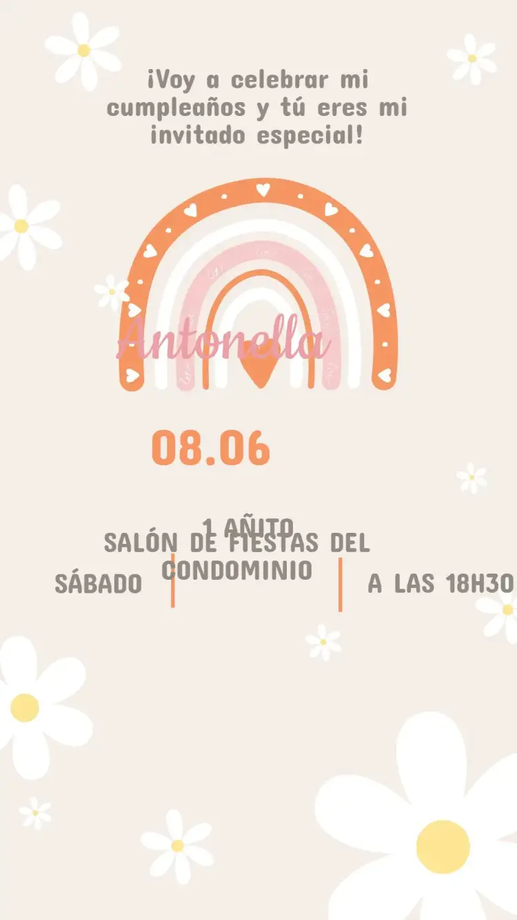 Invitación Cumpleaños Margaritas