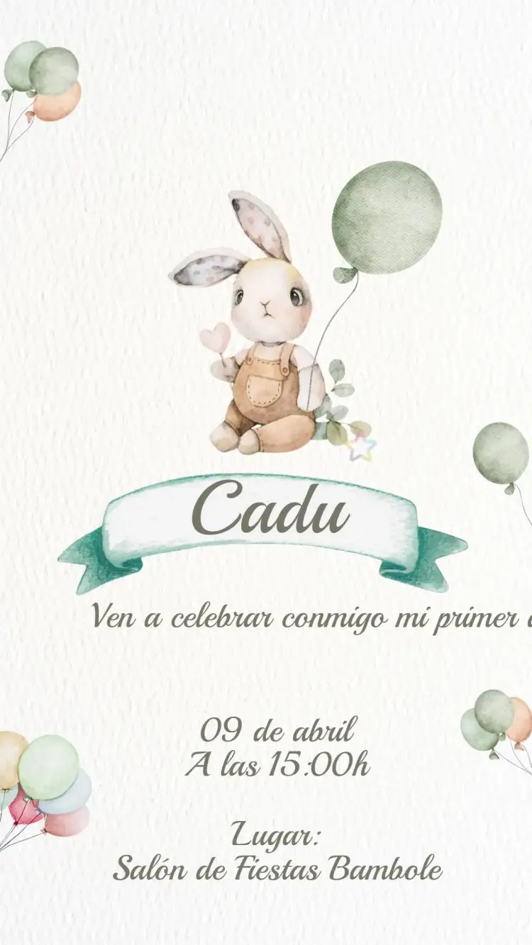 ¡Invitación Digital! Fiesta Infantil Pascua Editable